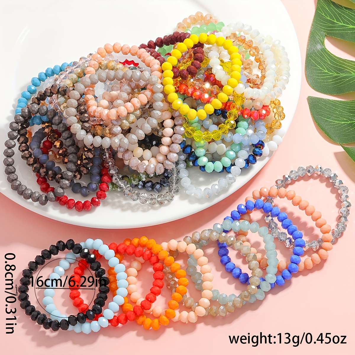 15pcs Bohemian Stackable Women's Multicolor Bracelet Set